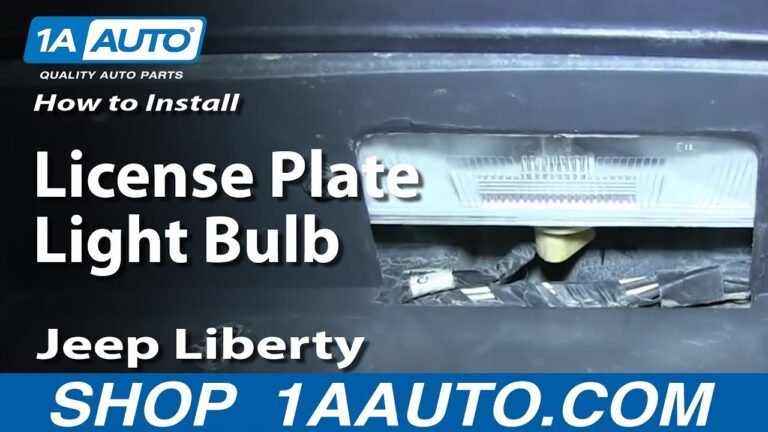 How To Replace The License Plate Light 2007 Jeep Liberty