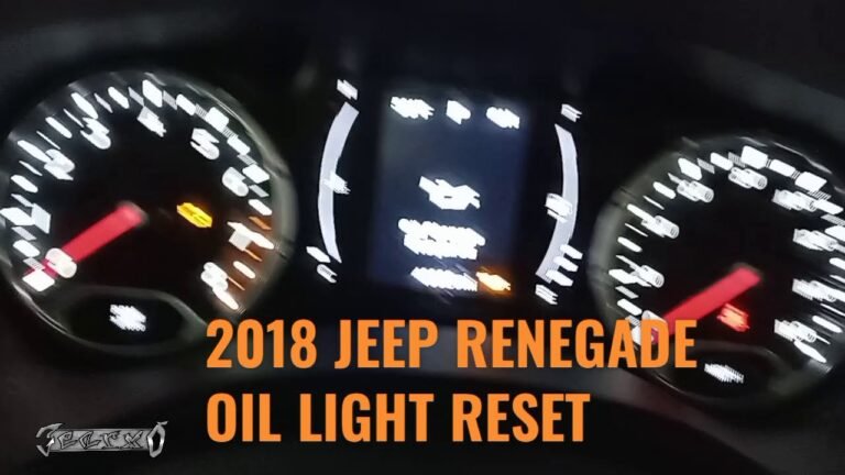 How To Test Oil Light On A 2018 Jeep Renegade